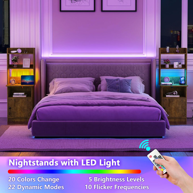 Light purple nightstand cheap